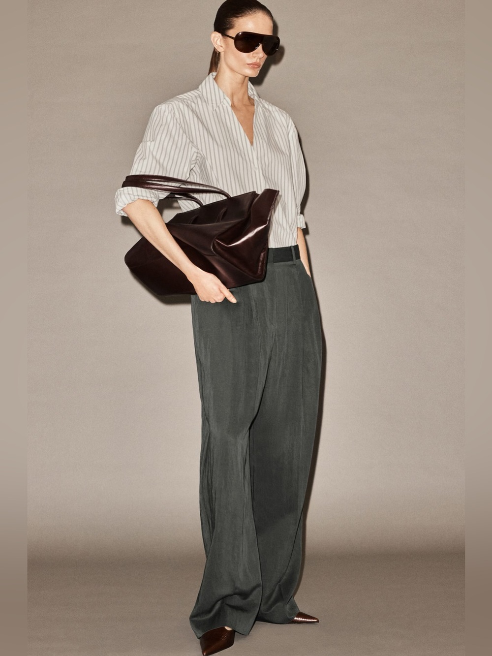NWT (size 4) COS RELAXED FLUID WIDE-LEG PANTS - Picture 7 of 11